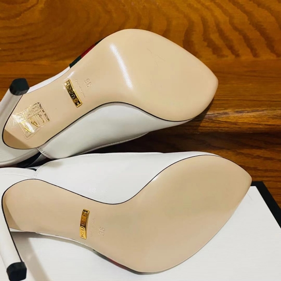 Gucci Calfskin Web Heels - Picture 9 of 11